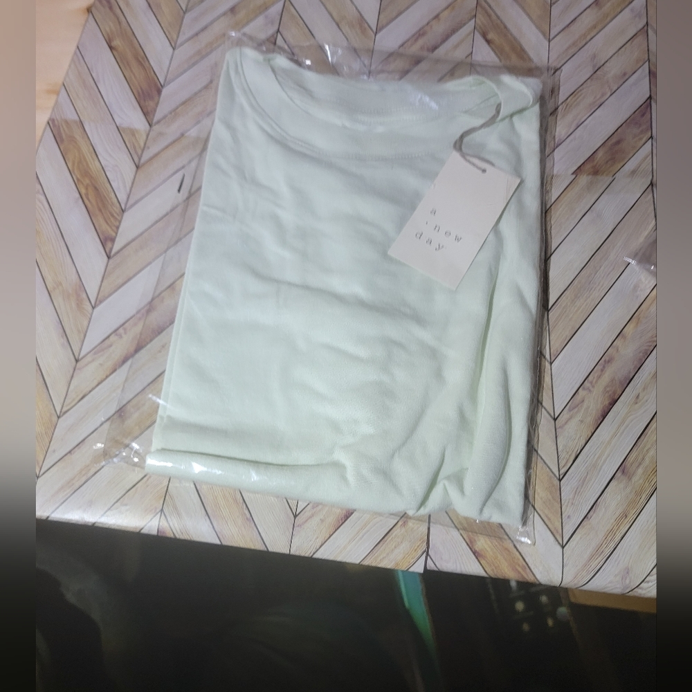 A new day Light green shirt medium